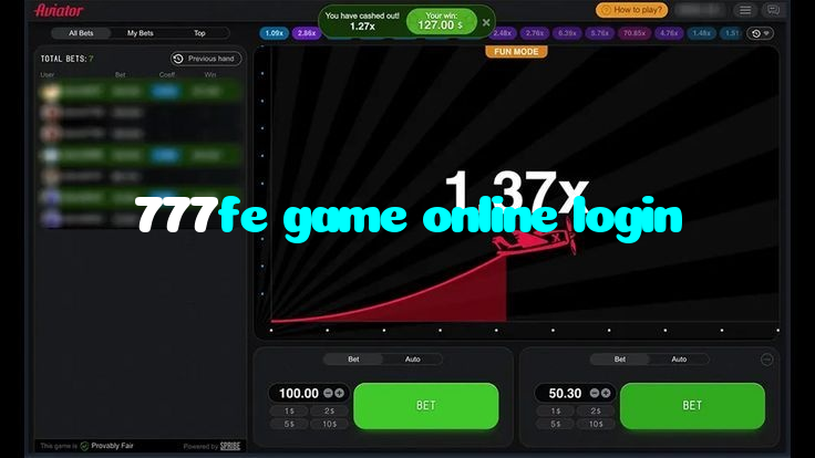 777fe game online login casino presented on mobile device in Pakistan with slots and live games